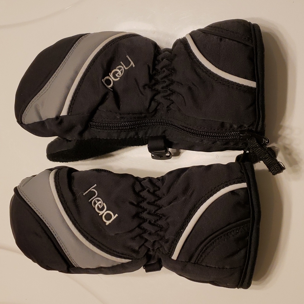 Head Black Infant Winter/ Snow Mittens Size XXS